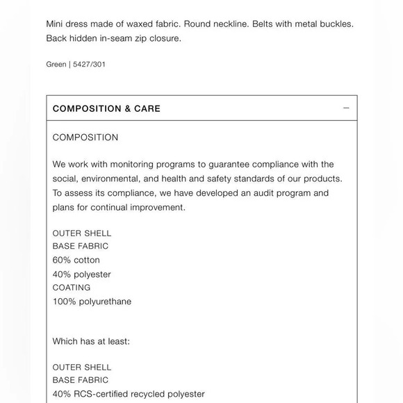 ZARA BELTED WAXED BLOGGERS FAMOUS GREEN DRESS - Picture 9 of 9